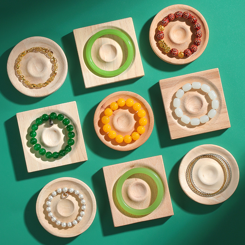 Wooden Bead Bracelet Display Tray, Bracelet Storage Tray, Necklace Jewelry Tray, Bead Tray, Antique Collectibles Jewelry Showcase, Viewing Plate