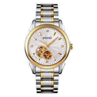 Time beauty fashion Men's automatic hollow bottom mechanical watch male students stainless steel watchband waterproof mechanical watch