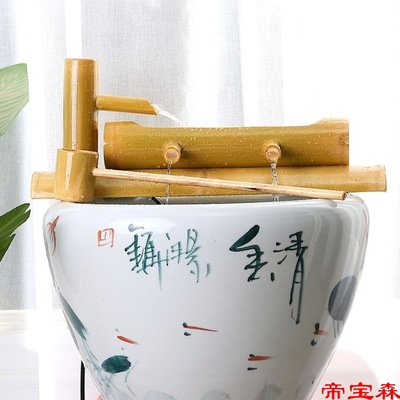 Bamboo Flowing water filter fish tank Shicao Flowing water Decoration Office a living room Decoration Home Furnishing home decoration Flowing water Decoration