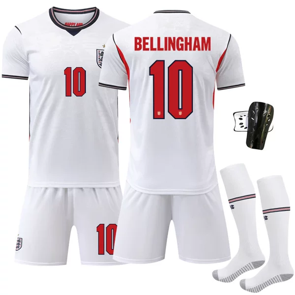 2026 World Cup England Home New Football Uniform Set Jersey No. 9 Kane 11 Foden 10 Bellingham