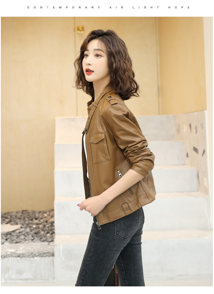 D3637 1540K ÁO DA NỮ HEFTDTH DÁNG ÔM BODY GỢI CẢM SEXY MÙA XUÂN THU ĐÔNG THỜI TRANG NỮ DA BÒ G04 SẢN PHẨM MỚI