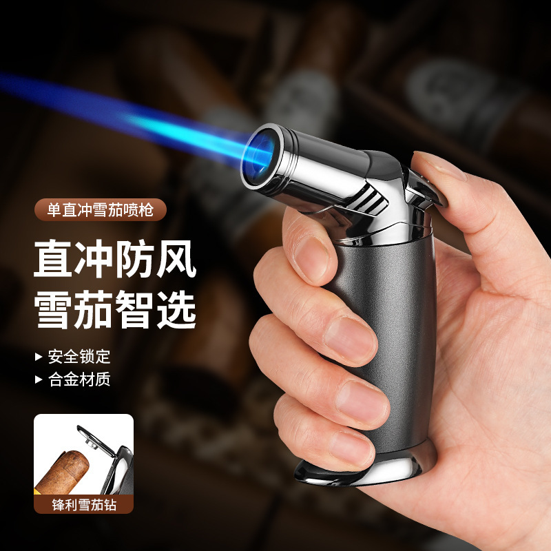 Th669 High-Power Direct Spray Gun Welding Gun Windproof Lighter Outdoor Portable Barbecue Camping Style Lighter Wholesale