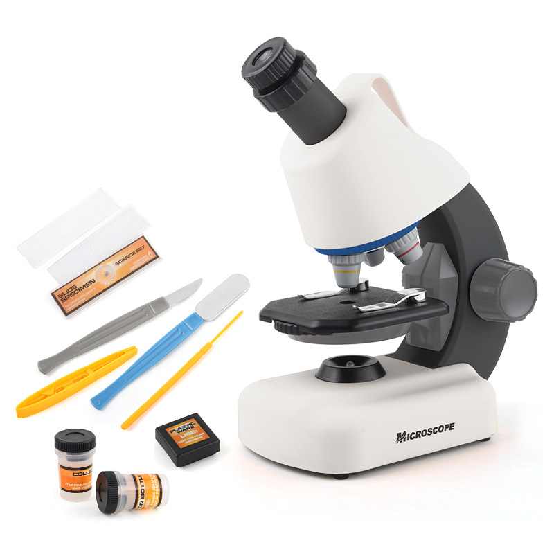 Nuevo portátil de juguete para niños microscopio HD de alta potencia microscopio Escuela Primaria biología ciencia y educación traje