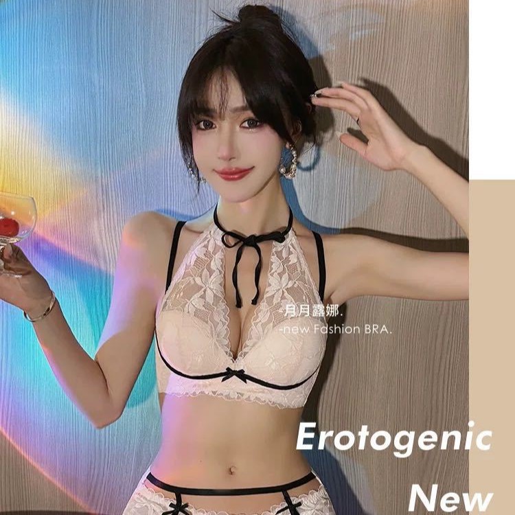 Ventas directas de fábrica comercio electrónico transfronterizo Sudeste de Asia Vietnam Tailandia damas burbujas encaje pecho pequeño recogido sujetador Tovin