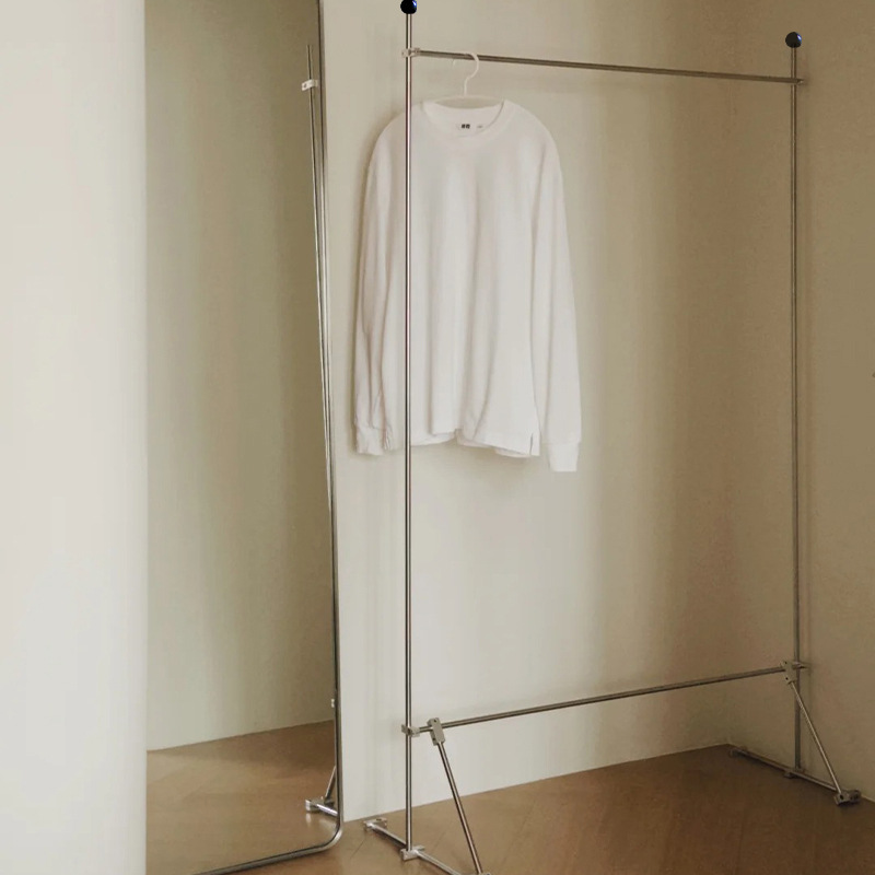 Multifunctional Portable DIY Optical Axis Clothing Hanger Display Rack Home Entry Mobile Clothes Hanger Material