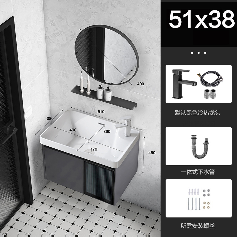 Baño de aluminio espacio puerta de vidrio gabinete de baño pequeño gabinete de lavabo doméstico combinación balcón lavabo piscina