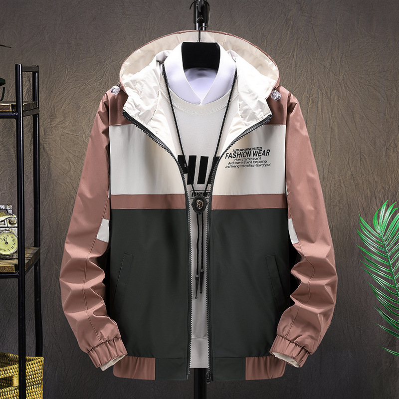 Manufactor wholesale Teenagers fashion Hooded Jacket student Korean Edition Trend leisure time coat men's wear personality