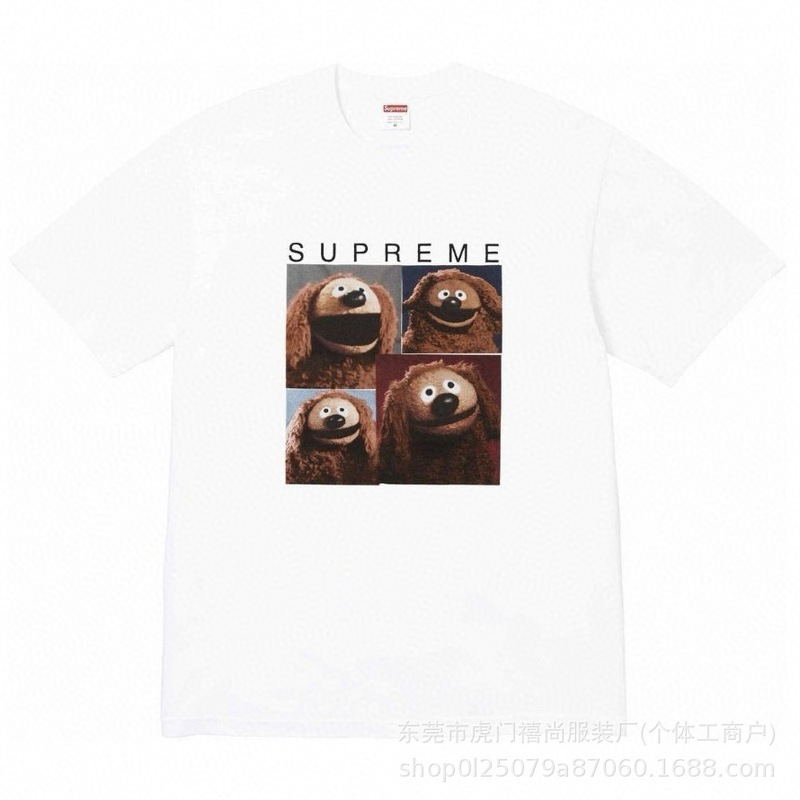 クロスボーダー25ss美潮Supreme文字プリントラウンドネック半袖男女兼用カジュアルTシャツ純綿快適|undefined