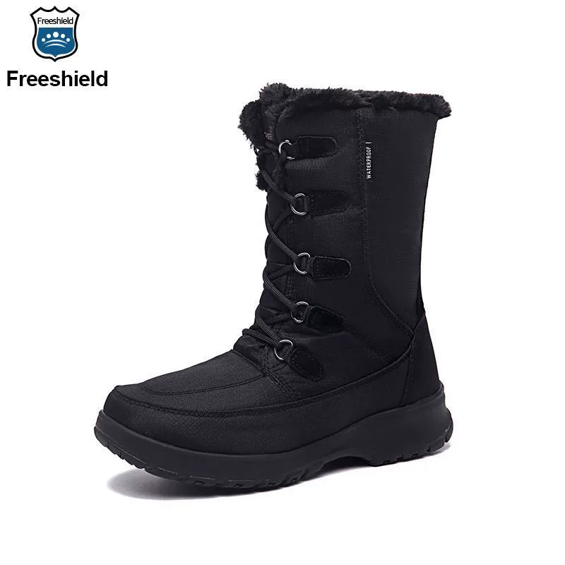 Winter ski boots, non‑slip keep‑warm, sizes 36–42, gray & white or black