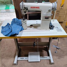 牛仔褲腿壓線高頭雙針機工業縫紉機針車4分之1 0.6公分寬度立式柱