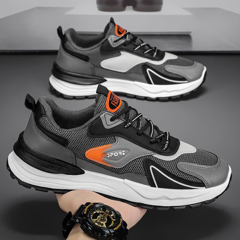 Zapatos deportivos de hombre primavera y verano nuevos zapatos de malla transpirables para hombre zapatos casuales antideslizantes de suela suave zapatos de carrera para hombre