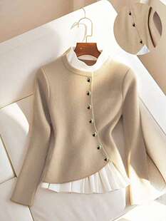 R 85051 knit pleated sweater ᘿ�����ë��