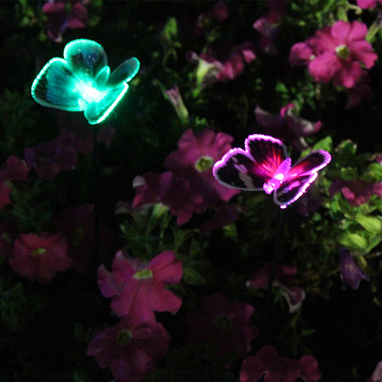 Hot Sale Solar Butterfly Lamp Outdoor Waterproof Lawn Decorative Lamp Colorful Color Changing LED Lamp