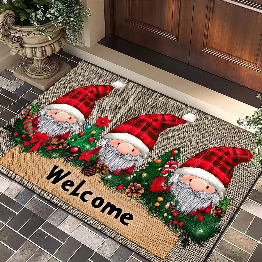 Cross-Border Temu Dropshipping Christmas Series Cartoon Door Mats for Home Entrance and Easy Care and Stain-Resistant Floor Mats Available for Wholesale