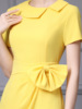 Dress bow， slim fit， slim fit， buttocks wrapped formal dress