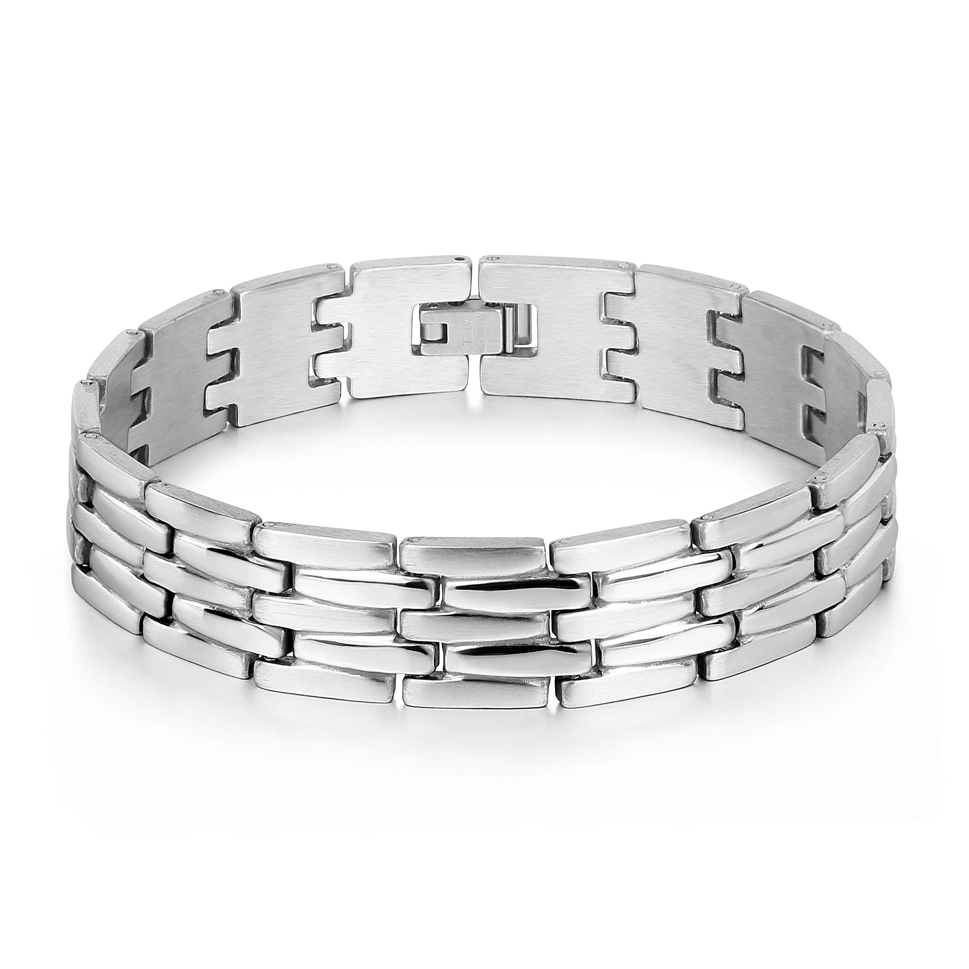 European and American men's bracelet stainless steel simple fashion bracelet hip hop fashion all-matching accessories