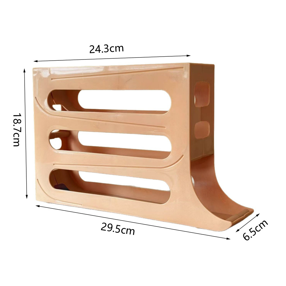 Caja de almacenamiento de huevos de tipo deslizante automático creativo para huevos domésticos de cuatro capas, estante de huevos para ahorrar espacio en la puerta lateral del refrigerador