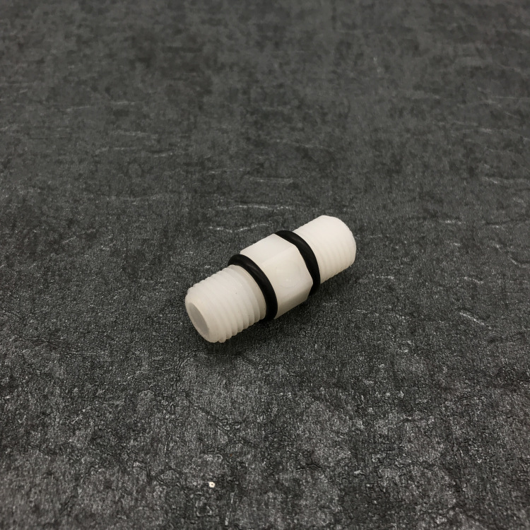 Purificador de agua de conector M22 de paso recto 2 puntos de rosca exterior hilo de plástico de nylon 2 puntos conector de paso recto con anillo de sello