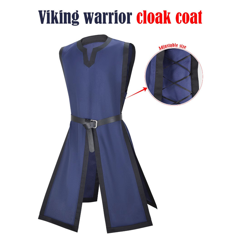 Medieval Renaissance Period Templar Knight Viking Warrior Cosplay Robe Halloween Carnival Stage Performance Costume