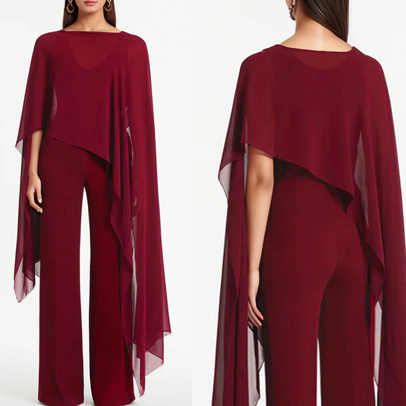 European and American Foreign Trade Women's Clothing Amazon Chiffon Shawl Halloween Thin Cape Prom Fashion Body-Shaping Pants Two-Piece Set European and American Foreign Trade Women's Clothing Amazon Chiffon Shawl Halloween Thin Cape Prom Fashion Body-Shaping Pants Two-Piece Set