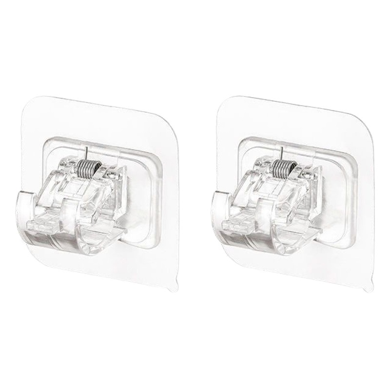 Barra de cortina gancho clip de cortina Barra telescópica soporte fijo soporte adhesivo libre de punzonado clip Cruz Barra de puerta soporte de cortina