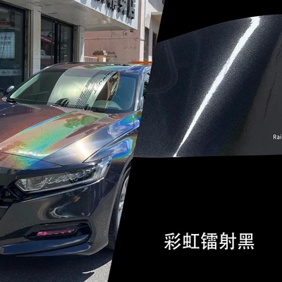 Auto Color Change Film: Gray Color Changing Film Pearlescent Color - rainbow-laser-black-15217m-paper-base