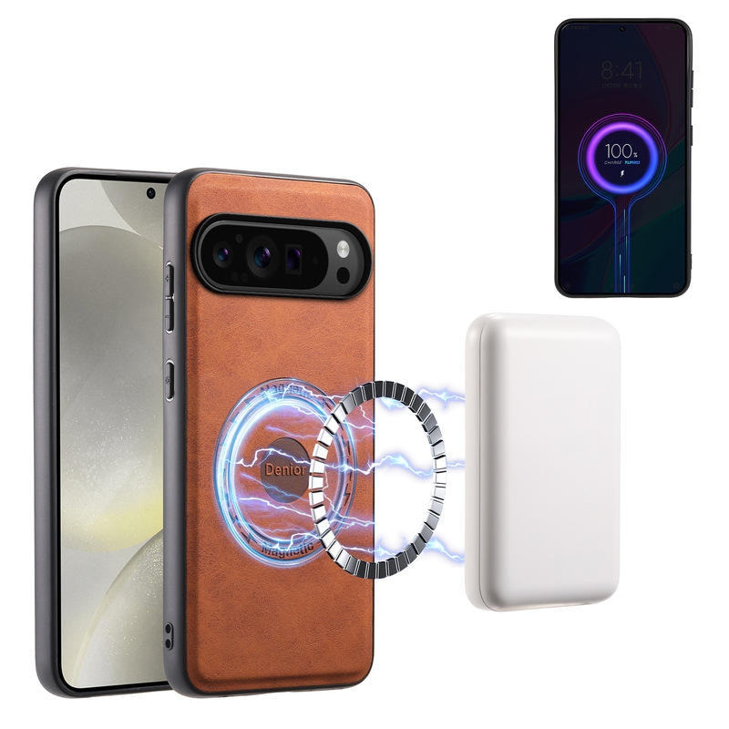 Suitable for Google Pixel10Proxl Wireless Charging Phone Case and Google9Magsafe Magnetic Protective Leather Case Suitable for Google Pixel10Proxl Wireless Charging Phone Case and Google9Magsafe Magnetic Protective Leather Case