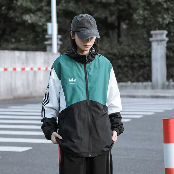 Three-leaf clover windbreaker jacket for men and women, couple's outdoor casual sports jacket, hooded, windproof and rainproof, spring and autumn coat