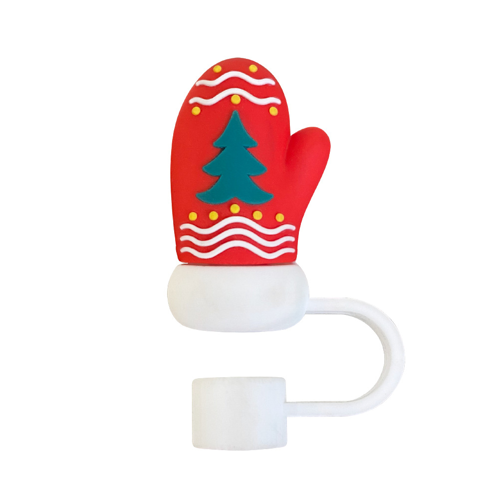 Una gorra de paja de guantes de Navidad