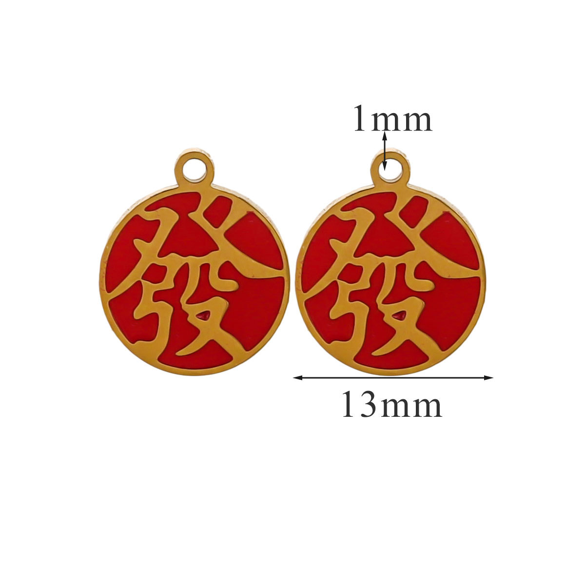 Acero inoxidable decoración de Año Nuevo colgante colgante colgante joyería DIY accesorios felicitaciones aretes collares ricos