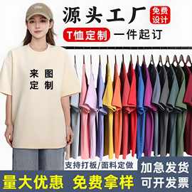 纯棉t恤定制logo速干圆领短袖企业工作服定做班服文化广告衫印字