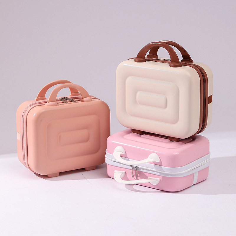 Retro mini suitcase/makeup case/14-inch small luggage/gift/cosmetic bag/password travel bag factory