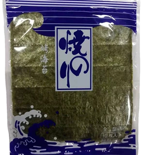 寿司海苔做紫菜包饭专用10张商用A级烤紫菜全型做饭团材料黑金
