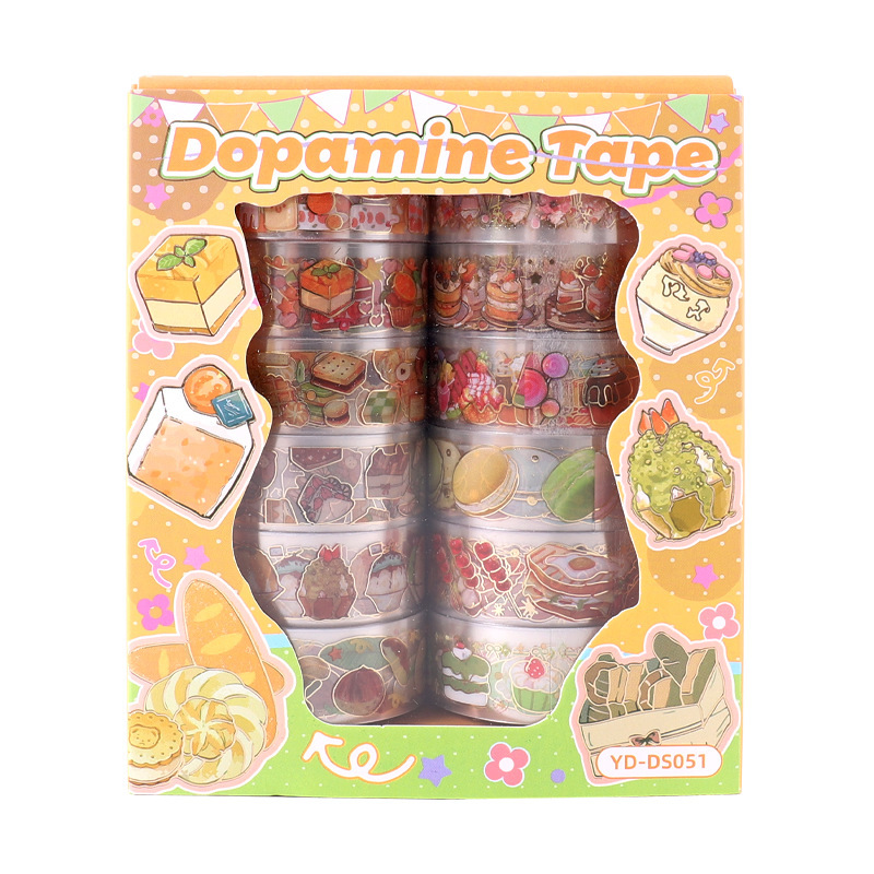 59g Weight Washi Tape Stationery Type 5 PCS/Package Quantity School Occasion PET Material Butterfly, Daisy Pattern Cute Style 5 PCS/Package Butterfly Daisy School PET Cute Washi Tape 8