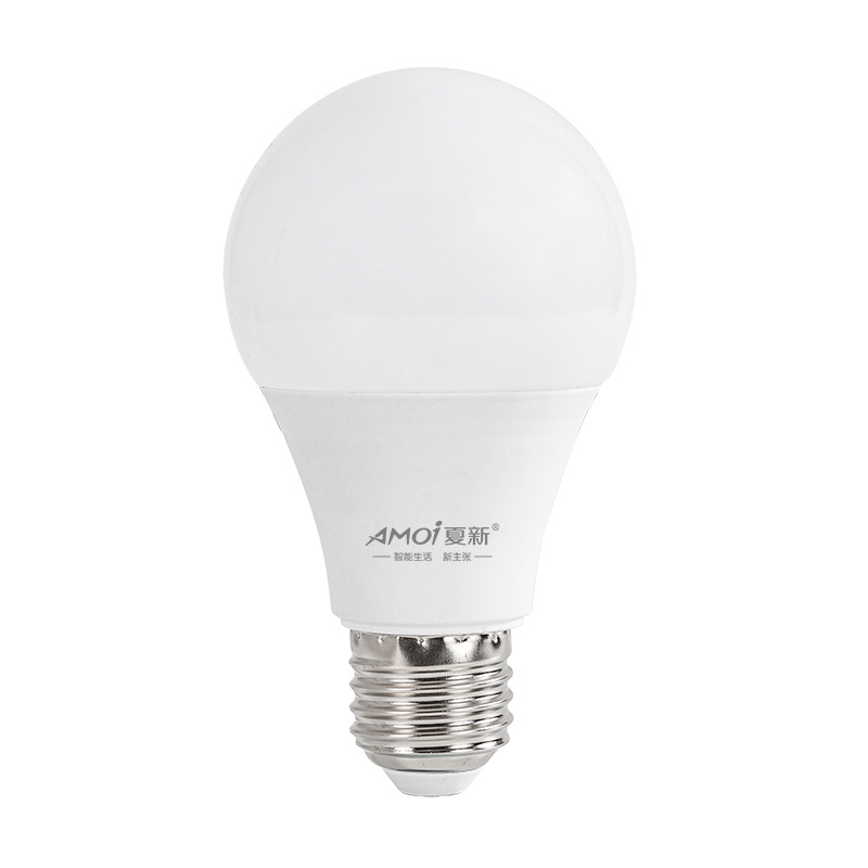 Bombilla LED de la marca Amoi superbrillante cabezal de bombilla E27 boca de tornillo 3w5 vatios 7w9 lámpara de ahorro de energía cálida fuente de luz amarilla y blanca