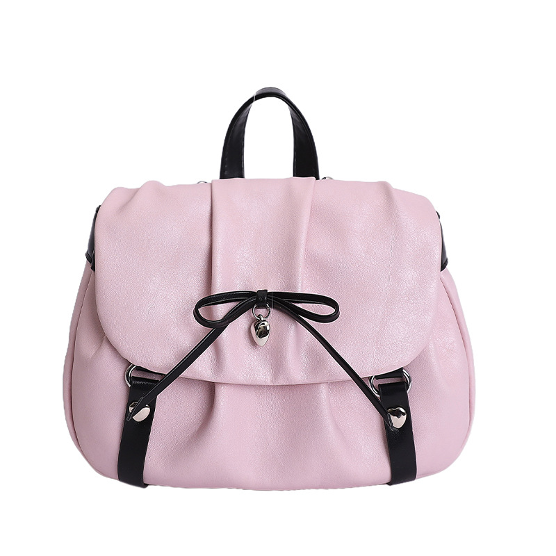Pink Cloud Bag Sweet Cool Cute Girl Student Casual Shoulder Underarm Bag Fashion Bow Ruffle Crossbody Bag - Thumbnail 6