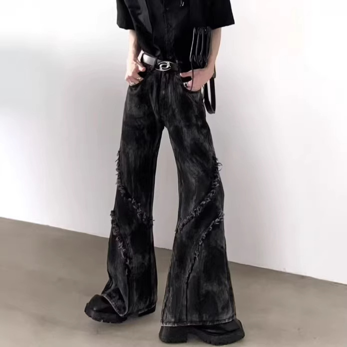 American Retro High Street Flared Jeans for Men and Women, New Spring Fashion for Petite Students, Bootcut Pants