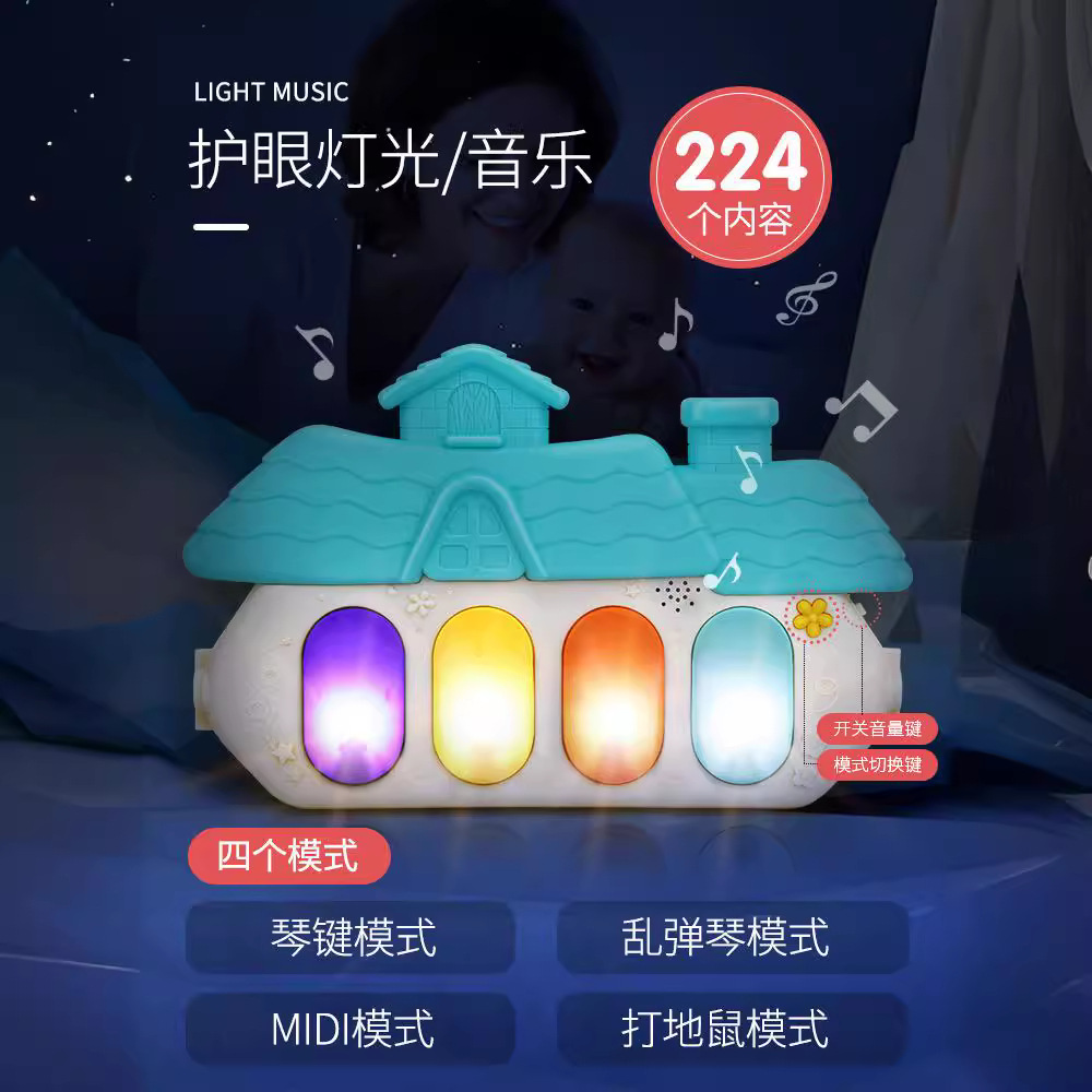 Gimnasio de actividades con piano de pedal para bebés – Juguete musical educativo para recién nacidos