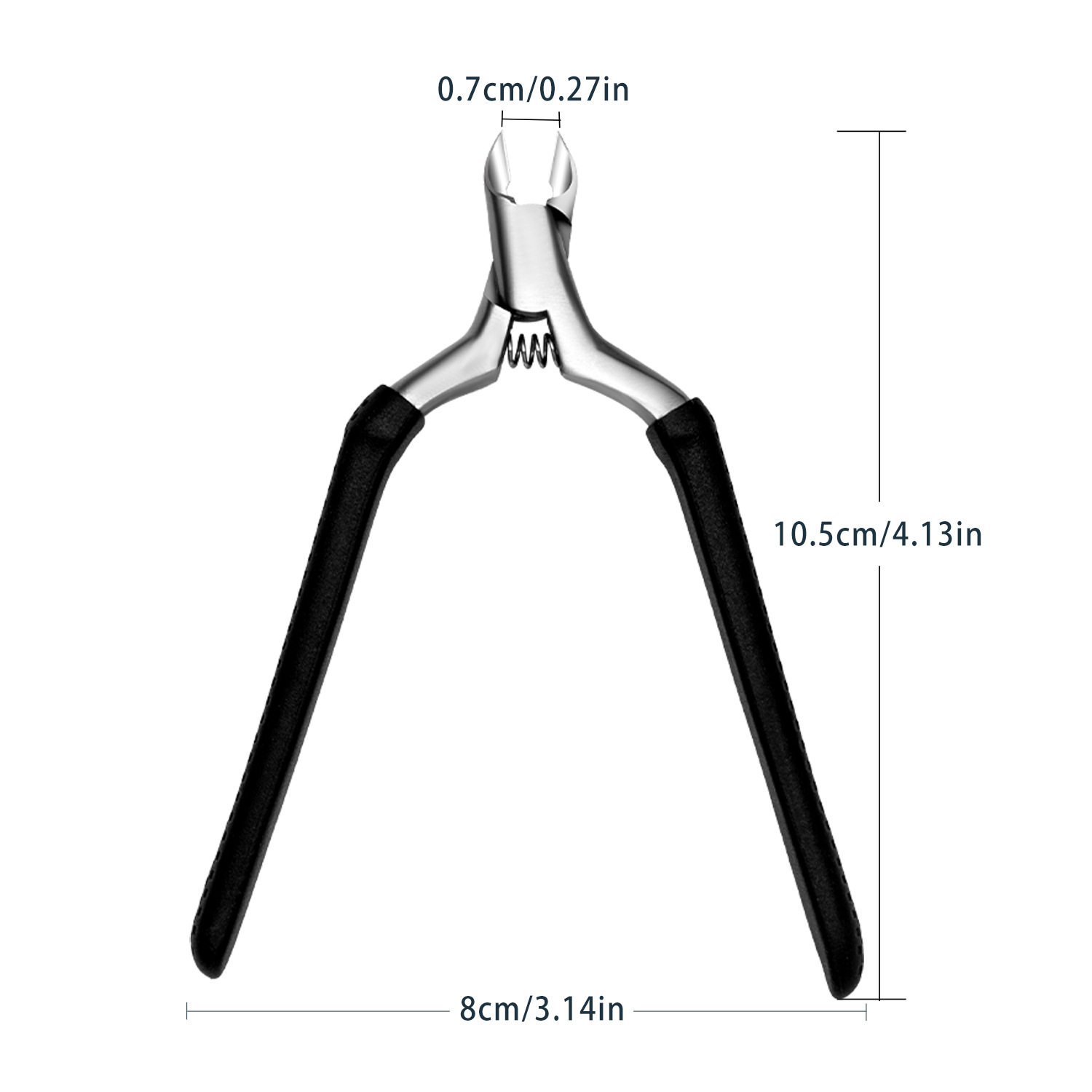 검은 T 자형 죽은 피부 가위