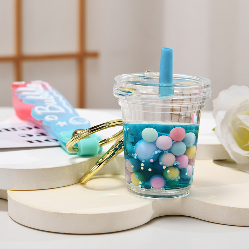Acrylic Material Cute Geometric Arylic Unisex Keychain