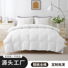 精梳棉120支全棉双层羽绒被壳半成品自充绒防钻绒防跑毛内胆加密