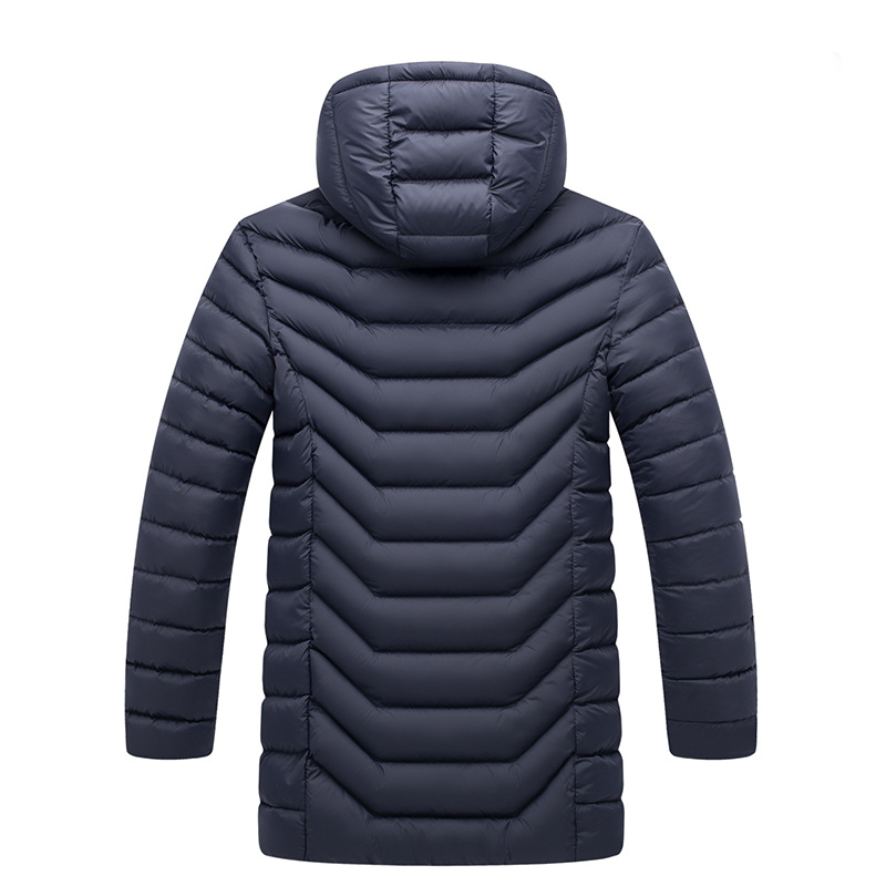 Abrigo de algodón acolchado de media longitud para hombres transfronterizo Amazon supply abrigo cálido de algodón ligero acolchado de algodón
