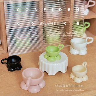 微缩场景花朵碟杯娃屋迷你咖啡杯 马克杯 茶杯 杯子套装配件D618