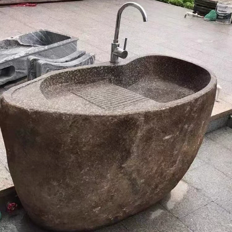 Умывальник из натурального камня для двора, сада, прачечной, соединенный умывальник, уличный напольный умывальник для всей прачечной