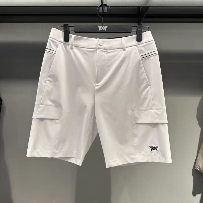 Korean Export Golf Clothing 25 Summer Men's Button-Down Standard Color Pocket Loose Sports Casual Shorts