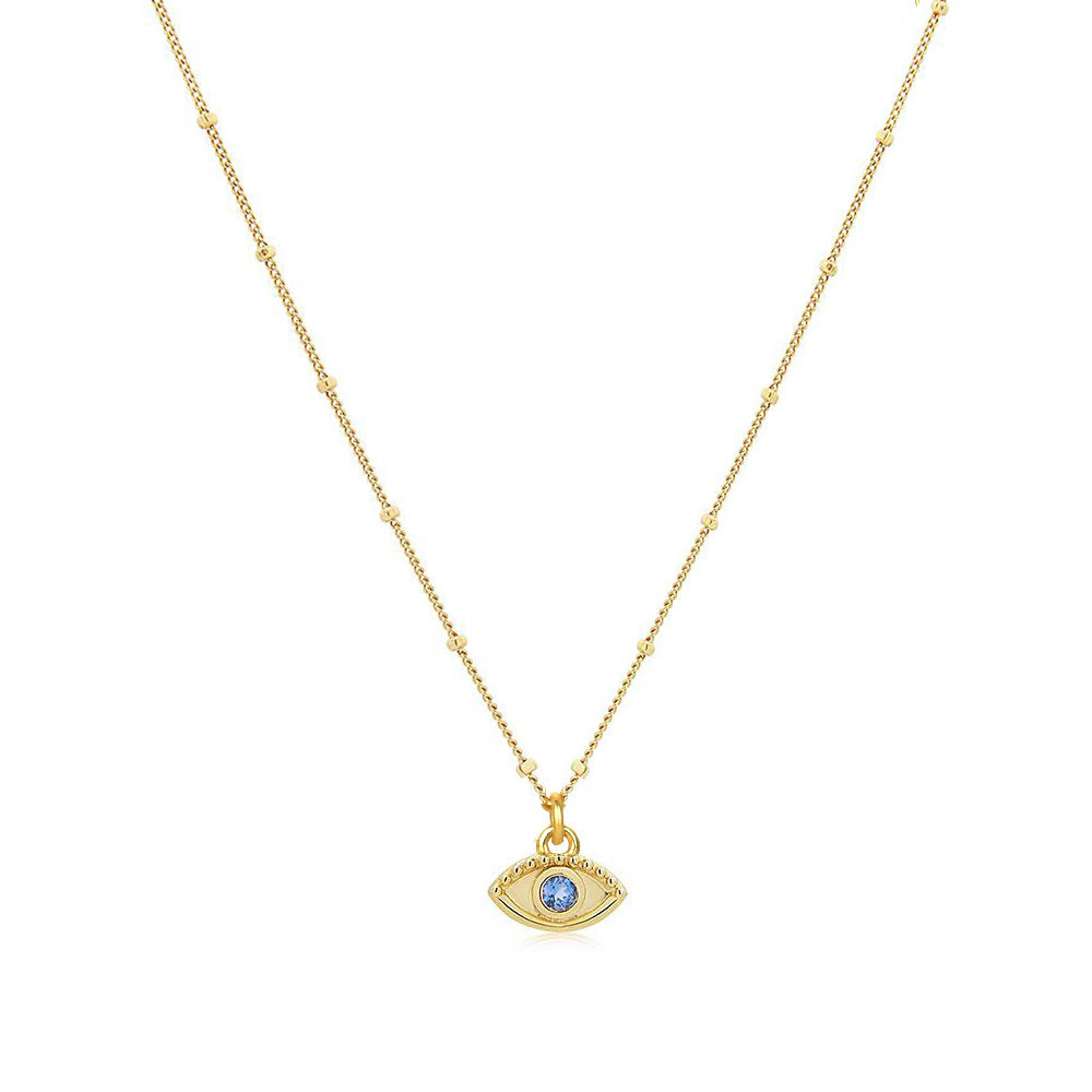 925 Sterling Silver Pendant Material Zircon Inlay Material 925 Sterling Silver Eye Pendant Necklace