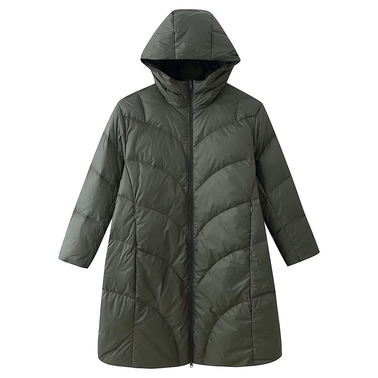 PB & ZA ropa de mujer 2026 primavera nueva moda temperamento simple versátil estilo casual chaqueta larga plumón