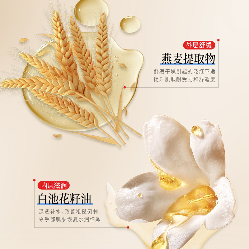 韩伦美羽燕麦舒缓柔嫩保湿护手霜秋冬季防干裂手霜清香保湿护手霜|undefined