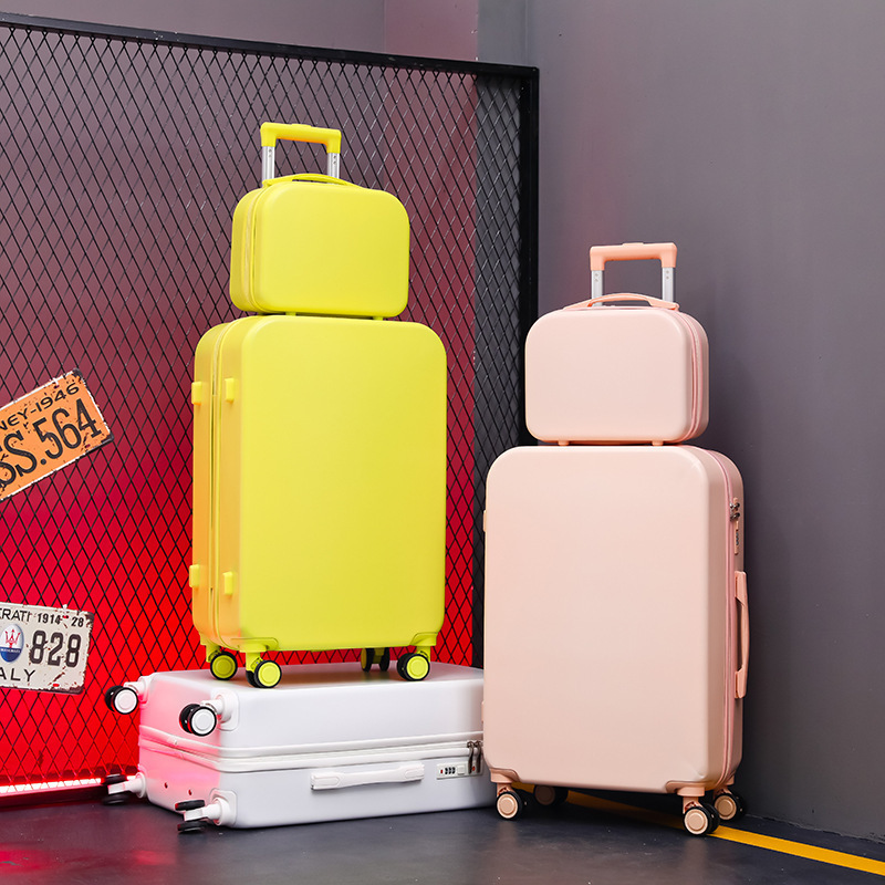 新款韩版ins20寸行李箱ABS拉杆箱拉链款学生登机箱旅行箱现货定制