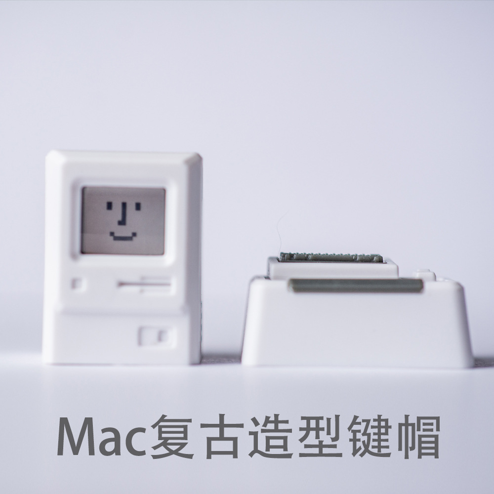 MAC keycap FC rojo y blanco máquina keycap Teclado mecánico 80's Mac macita retro personalizado transparente keycap